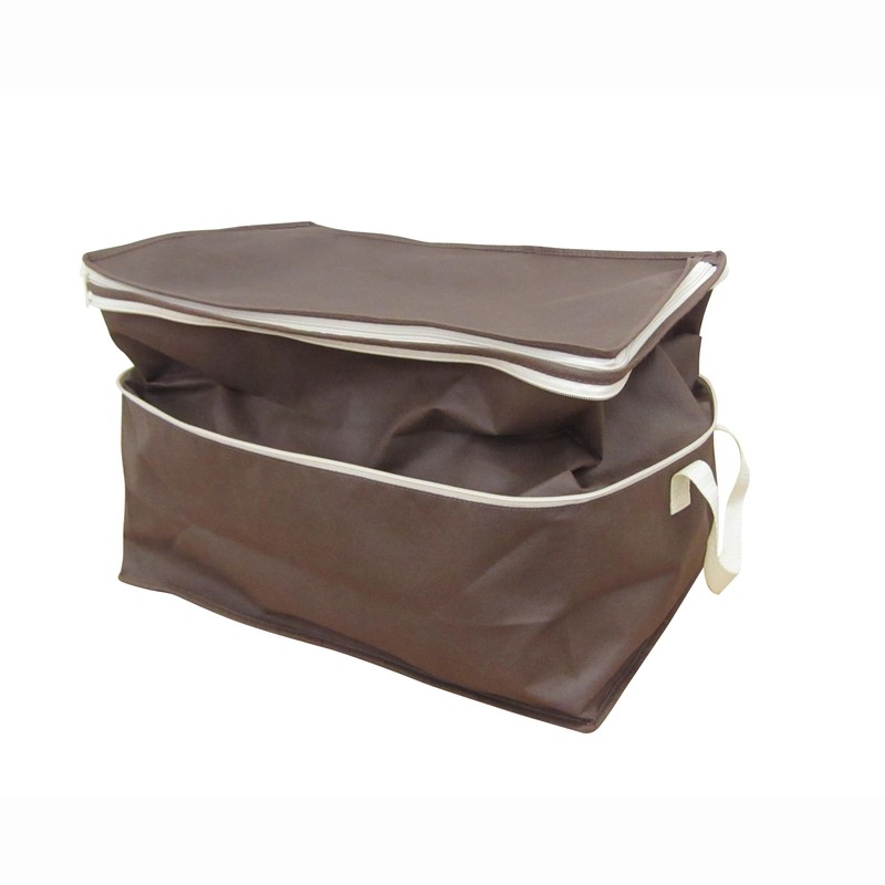 Towa Sangyo 85688 Storage Bag, Clothes, Double Height, Brown, 19.7