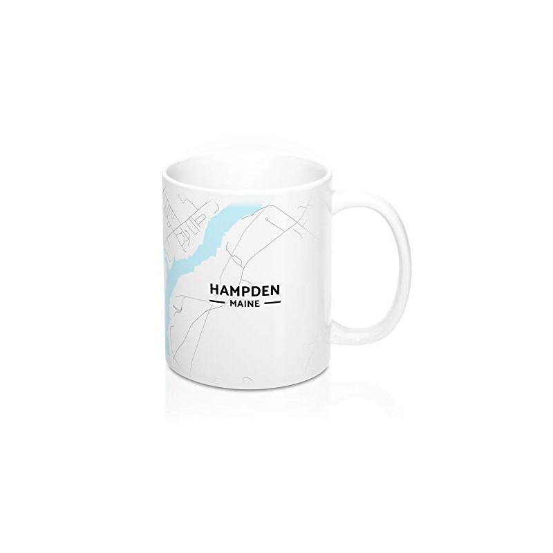 Hampden, Maine ME Map Mug (11 oz)