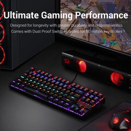 Redragon K552-R KUMARA Rainbow RGB Backlit Mechanical Gaming Keyboard
