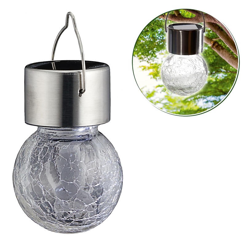 Cepewa Solar Lights Crackle 6 x 11 cm Set of