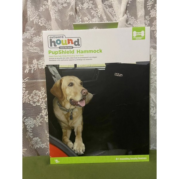 Outward Hound's PupShield Hammock Adjustable Straps Safe & Comfy Black