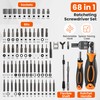 WAARG - Ratcheting Screwdriver Set -68 in 1 Socket Set