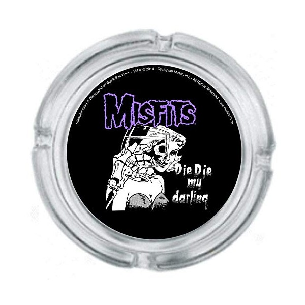 Misfits Die Die My Darling Glass Ashtray - 4" Round