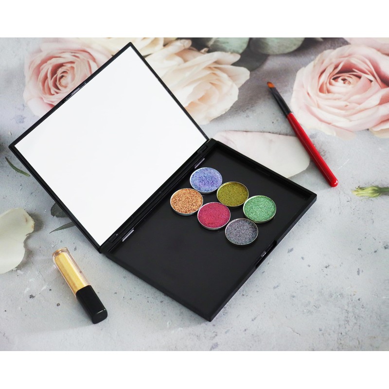 SZDYM Leere Make-up Magnetische Plastikpalette mit 20Pcs klebenden Metallaufklebern für