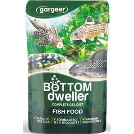 Gargeer 3oz Bottom Dweller Fish Food for Advanced Breeders. Complete Bottom Dweller Gel Diet for Both Juveniles & Adults. Made in The USA Using Premium Ingredients, Nutrition Gourmet Formula