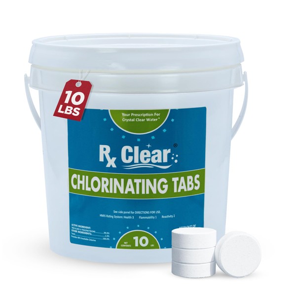 Rx Clear 3" Inch Chlorine Tabs | 10 Pounds |