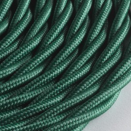 Klartext LUMIÈRE Textile Cable for Lighting, 3 x 0.75 mm, Dark Green, 5 m Long, Includes Underground Cable Ultimate Safety