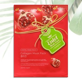 Entel Collagen Mask Pack x10 Packs Moisture Pack Sheet Pack Skin Soothing 5ea