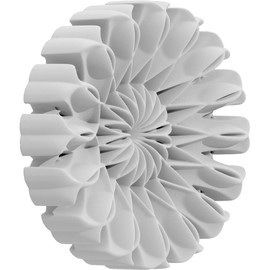 Ekena Millwork ROSC025X025RTMUF W x 2 1/2" x 3/8" P Standard Small Rittman Rosette, White