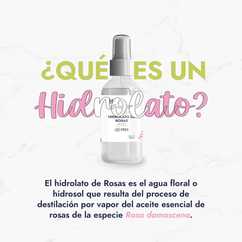 Hebbe Cosmetics Agua Rosas 120ml Tónico Facial Vegano Libre Aceite