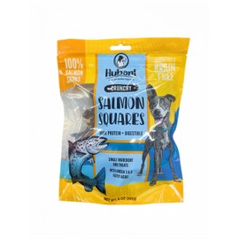 Hubert Pet Premium Salmon Skin Crisps - Single Ingredient Gourmet Dog Treats, 8 oz Resealable Bag