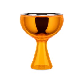 Alessi Big Love AMMI01S O - Set Bestehend aus Einem Eisbecher und ein Eislöffel, aus Edelstahl 18/10 und Thermoplastischem Harz Glänzend Poliert, Orange