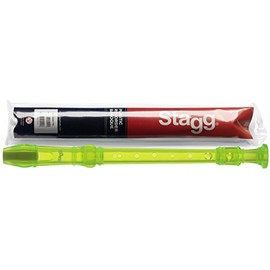 Stagg REC-BAR/TGR Soprano Recorder with Baroque Fingering, Translucent Green