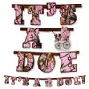 Pink Camo "It's a Doe" Banner Decoration (Each)