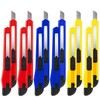 12 Pack Utility Knife Retractacble Box Cuttera, Safety Lock Design,