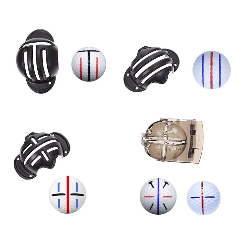 4Pcs Golf Ball Line Drawing Marker,Golf Ball Line Marker,Golf Ball
