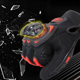 Guantes De Moto Pantalla Táctil Todoterreno Al Aire Libre Color Rojo Talla M
