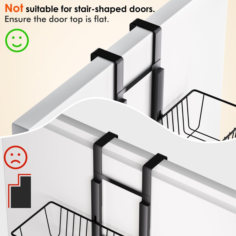 LUXEAR Over the Door Pantry Organizer, 6-Tier Adjustable Over the