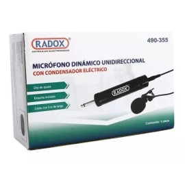 Radox Micrófono Dinámico Unidireccional Con Condensador Clip