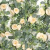TOCHGREEN 2 Pack 12Ft Artificial Eucalyptus Flower Garland with Champagne