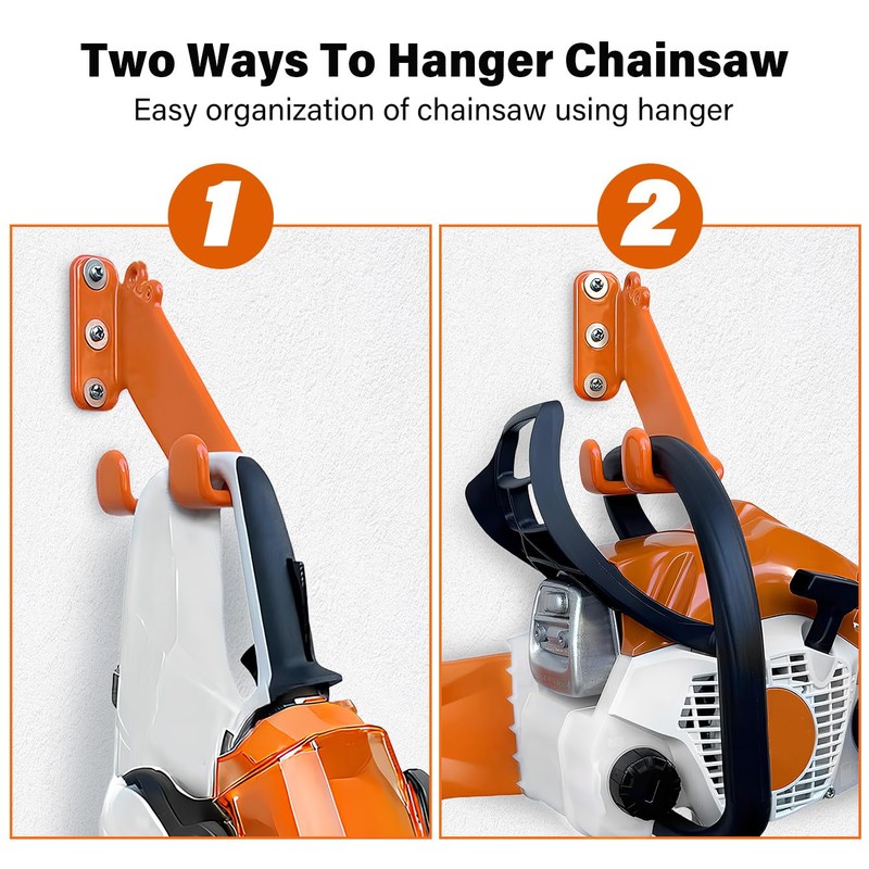 Chainsaw Hanger - 1Pack/2 Pack Chainsaw Holder, Heavy Duty Chainsaw