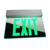 NICOR Lighting LED Emergency Exit Sign, Mirrored with Green Lettering
