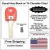 Aftermarket Ducati Aftermarket Double Sided Red Key Blank with T5