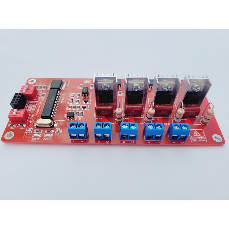 4 Channel AC Light Triac Dimmer with I2C Interface Control