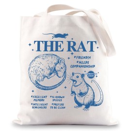 JNIAP Rat Tote Bag Rat Lover Gift Rodent Gift Rat Mama Gift Rat Owner Gift Mouse Tote Bag, The Rat Tb, Large