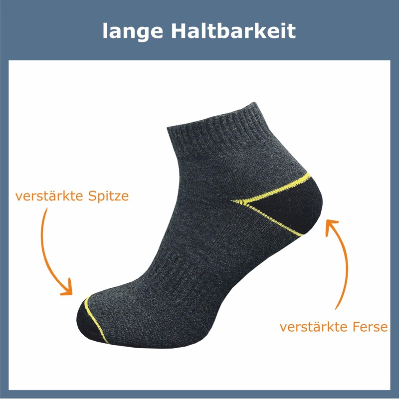 GAWILO 10 Pairs of Men's Short Work Socks - High