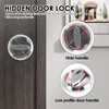 Foppla Round Recessed Door Lock 304 Stainless Steel Hidden Recessed