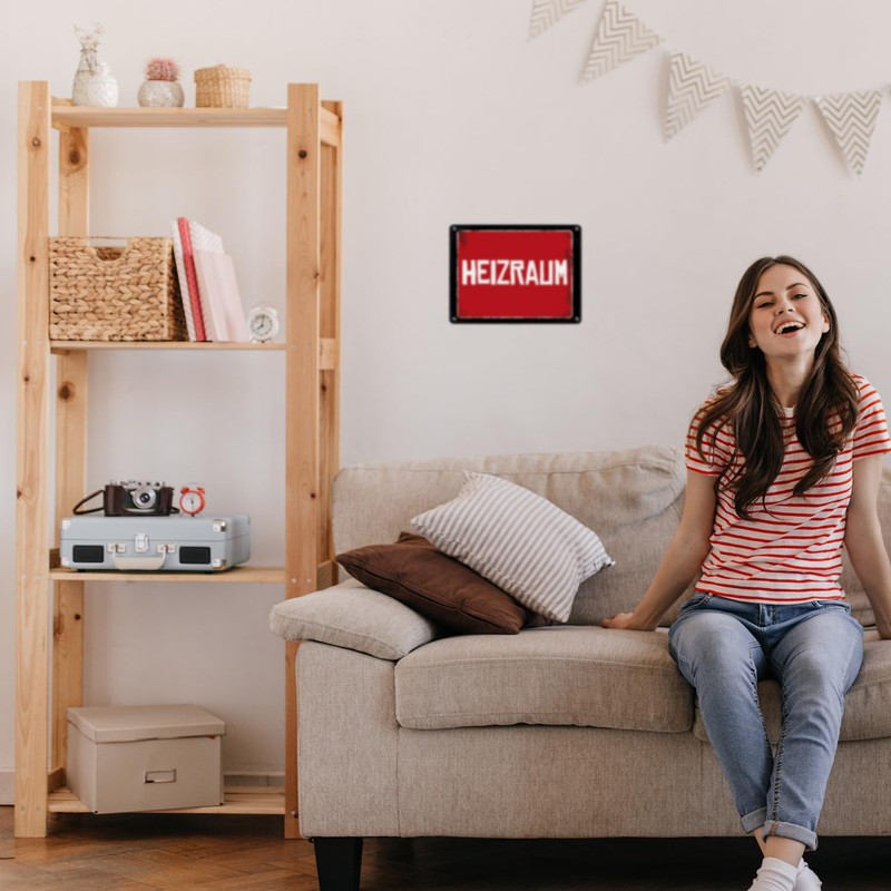Distressed Boiler Room Warning Sign