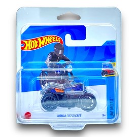 Hot Wheels Honda CB750 Café (Dark Blue and Black) 4/5 HW Moto - 2023-141/250(Short Card) - COMES IN A KLAS CAR KEEPER PROTECTIVE COLLECTORS CASE - HKG49