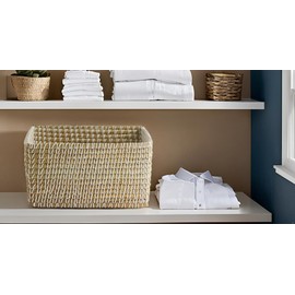 Handwoven Storage Baskets, Natural Woven Nesting Containers (Natural, Set of 3)