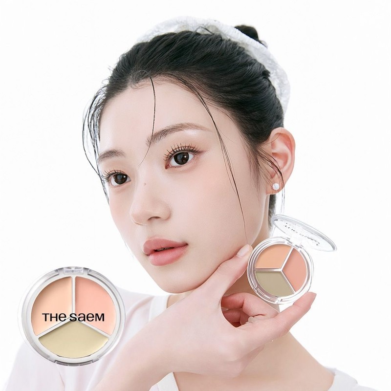 The Saem Cover Perfection Triple Pot Concealer 3colors Glow 21N