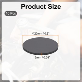 PATIKIL Anti-Vibration Pads, 0.8 x 0.8 inches (20 x 2 mm), Rubber Feet Washers, Shock-proof, Floor Scratch Prevention, Shock Absorption, Noise Prevention, Earthquake Prevention, DIY Gasket Craft