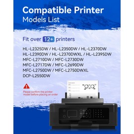 LemeroUexpect TN760 TN-760 Toner Cartridge Compatible Replacement for Brother TN760 TN-730/TN-760 TN730 High Yield for MFC-L2717DW MFC-L2710DW HL-L2350DW HL-L2395DW DCP-L2550DW Printer, Black 4 Pack