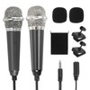MECCANIXITY 2Pcs Mini Microphone, Mic Tiny Microphone with Sponge Cover,