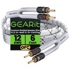 GearIT 12AWG Cable Trenzado Resistente para bocina, Blanco, 1,82m