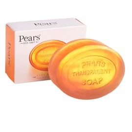 Pears Pure & Gentle Transparent Soap Bars with Natural Oils - Enriched with Essential Oils, Daily Use for Face & Body, For All Skin Types, Men & Women - Pack of 6, 125 g