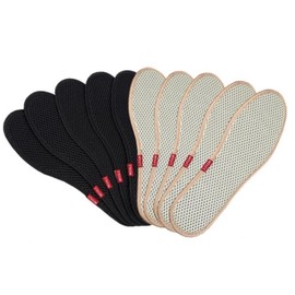 [Sweetimes] Charcoal Deodorizing Insoles, Moisture and Foot Odor Prevention Insole, Washable Men's, Women's, Size 9.1 - 10.8 inches (23 - 27.5 cm), Set of 10 Pairs No. 133 (26)