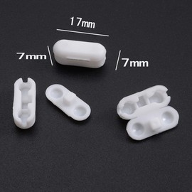 JZK 30 x Roller blind chain connector clip white plastic ball chain connectors, blinds cord connector clips