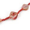 Avalaya Red Sea Shell and Glass Bead Necklace/80cm Long