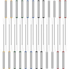 24pcs Fondue Forks, BetterJonny 9.4In Stainless Steel Fondue Sticks Color Coded Cheese Forks with Heat Resistant Handle for Hot Pot Barbecue 6 Colors