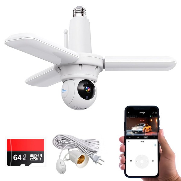 Wireless Security Camera Light Works with Alexa,Super Bright 30W 3000Lumens