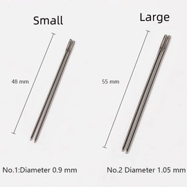 WUTA 24 Pcs Leather Sewing Needles with Black Wood Case, Round Point Large Eye Stitching Needles, Stainless Steel Hand Sewing Needle for Leathercraft(S+L)