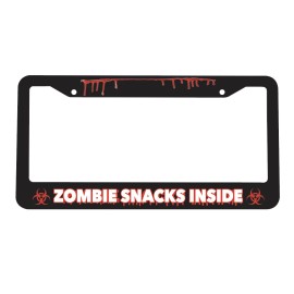 Car Plate Frames Zombie Eat Brains Living Dead Horror Apocalypse Virus NEW License Plate Frame