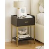 Masupu Nightstand,3-Tier Modern Bedside Night Stand with Storage Drawer and