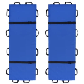 Portable Transport Stretcher with 12 Rubber Handles & Carrying Bag – Dog Stretcher & Gurney, Patient Animal Mover for Emergency Casualty Evacuation, 400lbs Capacity（2Pack Blue）