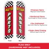 Auto Parts Red & Yellow Swooper Advertising Flag - Perfect